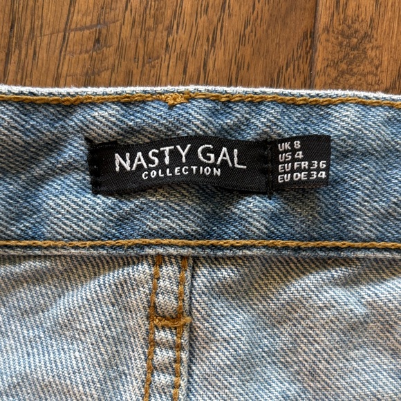 Nasty Gal Organic Distressed Light Blue Jeans - Picture 2 of 7